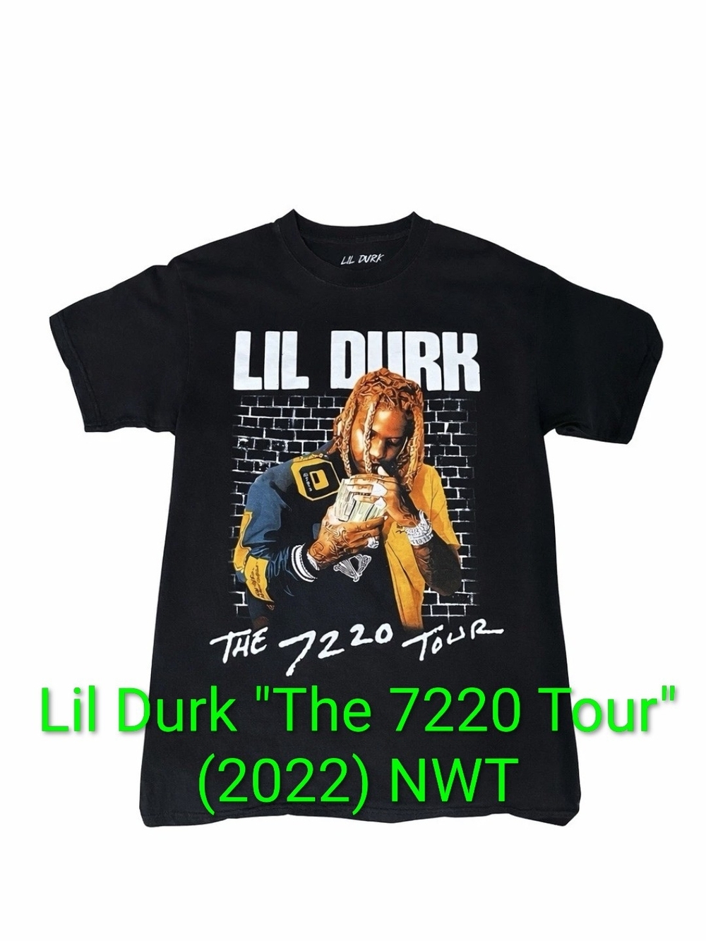 Lil Durk "The 7220 Tour" graphic t-shirt (2022) Sz Small NWT & OG Packaging